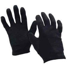 Black 100% Cotton Gloves ? Allergy-Friendly, Multi-Pack, S?2XL white eczema UK