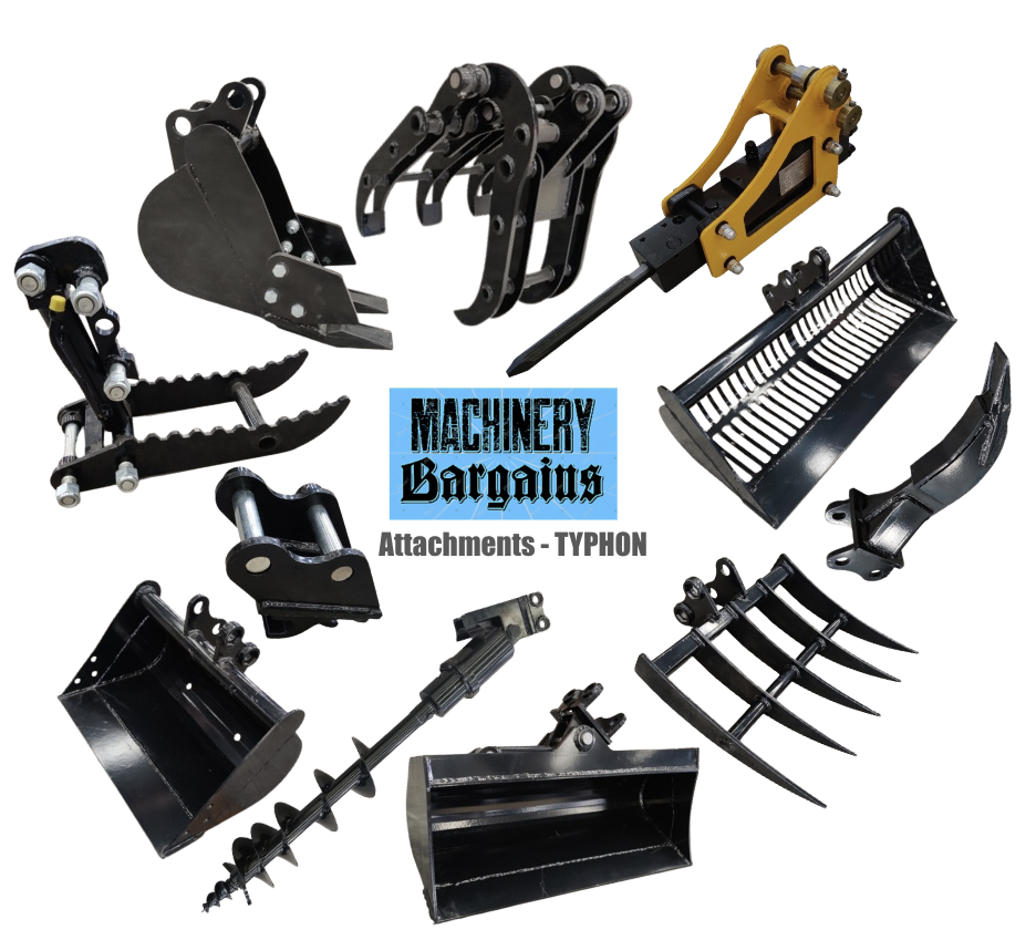 Rake Ripper Attachments Mini Excavator Grabber Hammer Ripper Rake Auger Bucket ...
