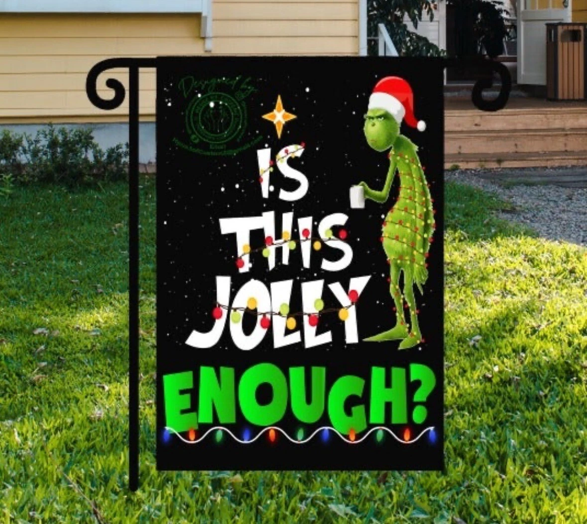 funny character Jolly Enough Double Sided Yard Flag
