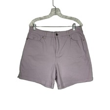 Gloria Vanderbilt Amanda Jeans Short Classic Rise Tapered Leg Size 14 Purple