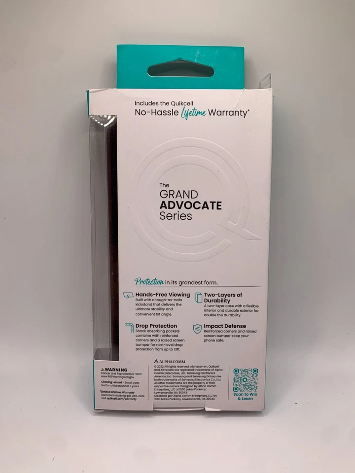 Samsung Galaxy A23 5G Phone Case Grand Advocate Burgundy by Quikcell + Kickstand - Image 2 of 2