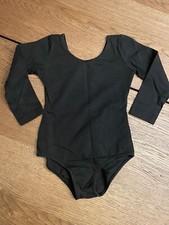 DANZ N MOTION BLACK LONGSLEEVE LEOTARD SIZE 2/4 YEARS