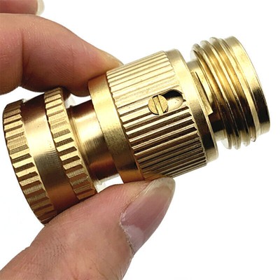Garden Hose Quick Connector 3/4 inch GHT Brass Easy Connect Fittings Male Female