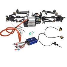 4WD Go kart Front Axle kit 4 Wheel Drive Swingarm 72V 1500w Motor Controller