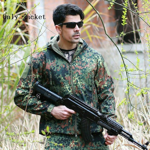 Waterproof Mens Tactical Jacket Soft Shell Coat Army Military Jacket Windbreaker - Picture 27 of 29