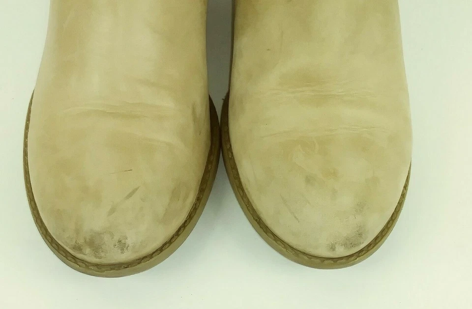 Eram Mujer Botas al Tobillo EU 38 US 7 Beige Cuero Tacones Informales Francia 2691 Foto 3 de 4