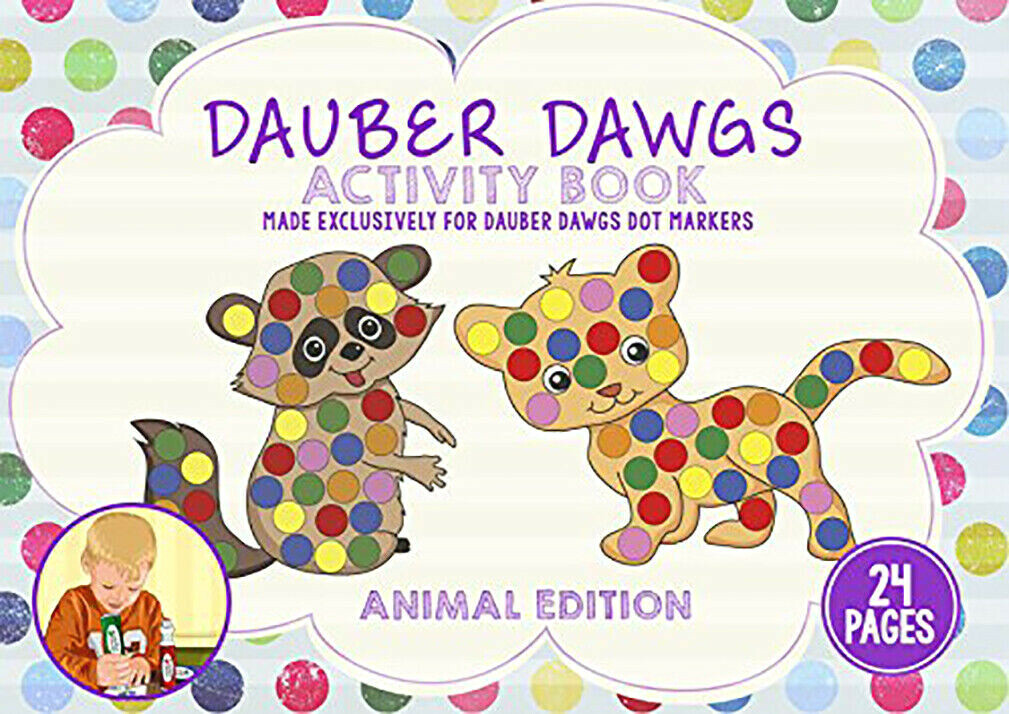 Cameron Frank ANIMAL EDITION Activity Sheets 24 PAGES for Dauber Dawgs Dot  Marke