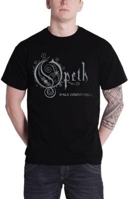 Offiziell lizenziertes Opeth Pale Communication Logo schwarzes Herren-T-Shirt Opeth Tee