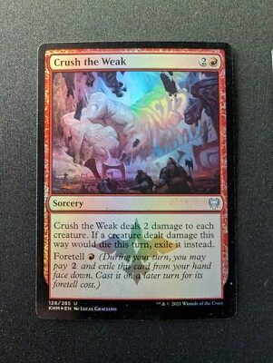 Magic: The Gathering - Crush The Weak - Kaldheim Best Magic: The Gathering  [Kaldheim] - Phantom Premonition Commander Deck Kaldheim Set Card