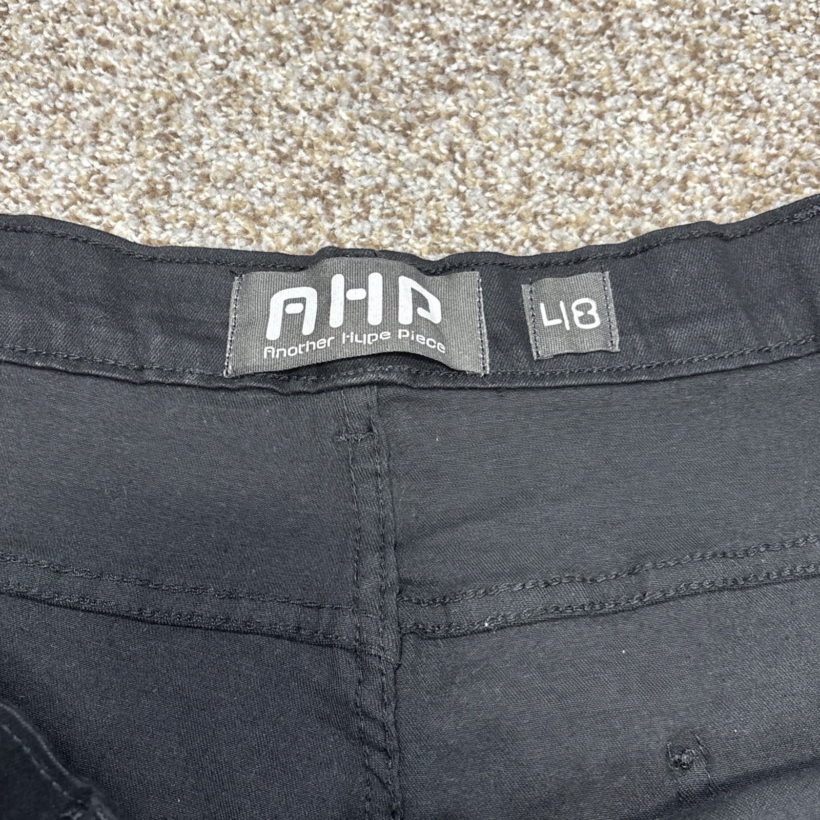 AHP Another Hype Piece Jeans Mens 48 (49x34) Black Skinny Straight Dark Denim - View 6