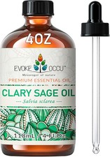 EVOKE OCCU Clary Sage Essential Oil 118ml, Pure Sage Oil for Diffuser Fragrance