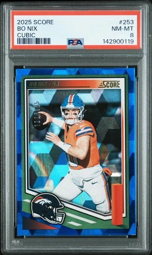 2025 PANINI SCORE CUBIC #253 BO NIX 122/185 PSA 8