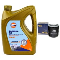 MotoröL Set Gulf Formula GX 5W-40 4 Liter + ÖLfilter FüR Hyundai KIA Mitsubishi