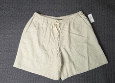GAP Women's Linen Blend Pull-On Shorts Beige Size S NWT 55 Linen Pockets