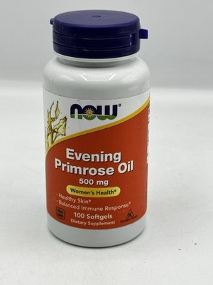 NOW Evening Primrose Oil 500mg 100 Softgels Women s Health Exp 09/2028