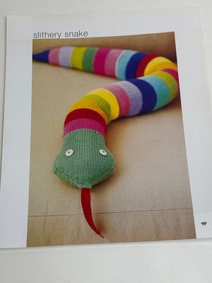 Slithery Snake Knitting Pattern Toy Book Pages