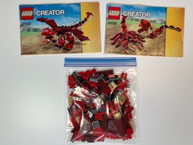 LEGO CREATOR: Red Creatures 100% COMPLETE PEICES /w MANUAL (31032)