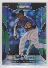 2019 Panini Prizm Tier III Purple & Green Hyper Prizm Yency Almonte #274 6ks
