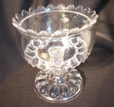 Westmoreland Glass EAPG Teardrop Crystal Round Wedding Compote NO LID USA