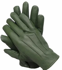 Men's Green Dress, Driving Gloves, Made With Genuine Sheep Skin Leather Sz XL