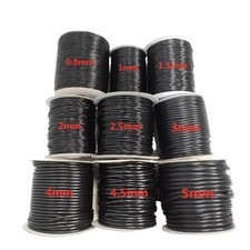 164yard Black Waxed Polyester Cords Round Tiny String Threads DIY Jewelry Making