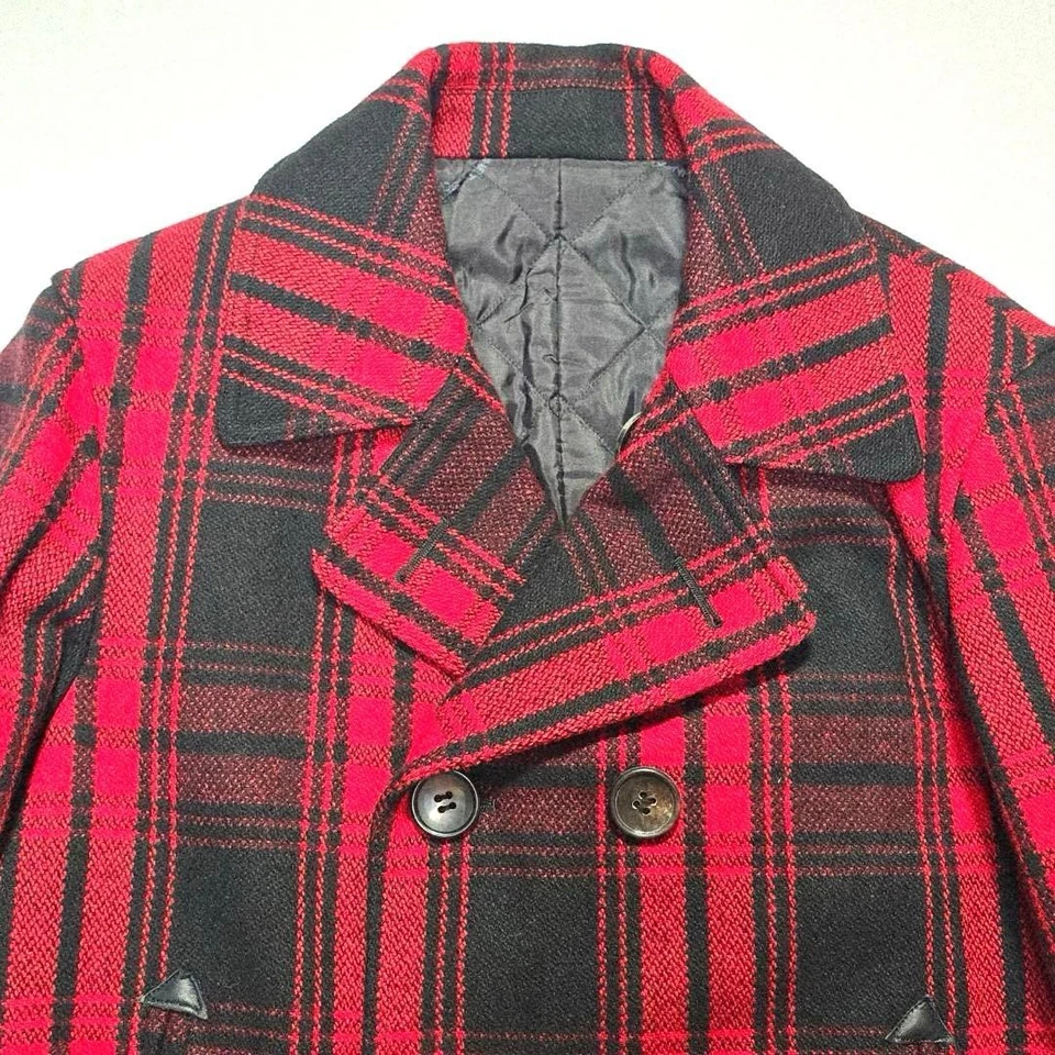 SOPH Peacoat SOPHNET Red & Black Plaid M Thinsulate Insulation - Image 3 of 4
