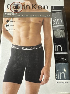 Calvin Klein Boxer Brief 4 Pack Size Medium 32-34  Underwear Microfiber Stretch