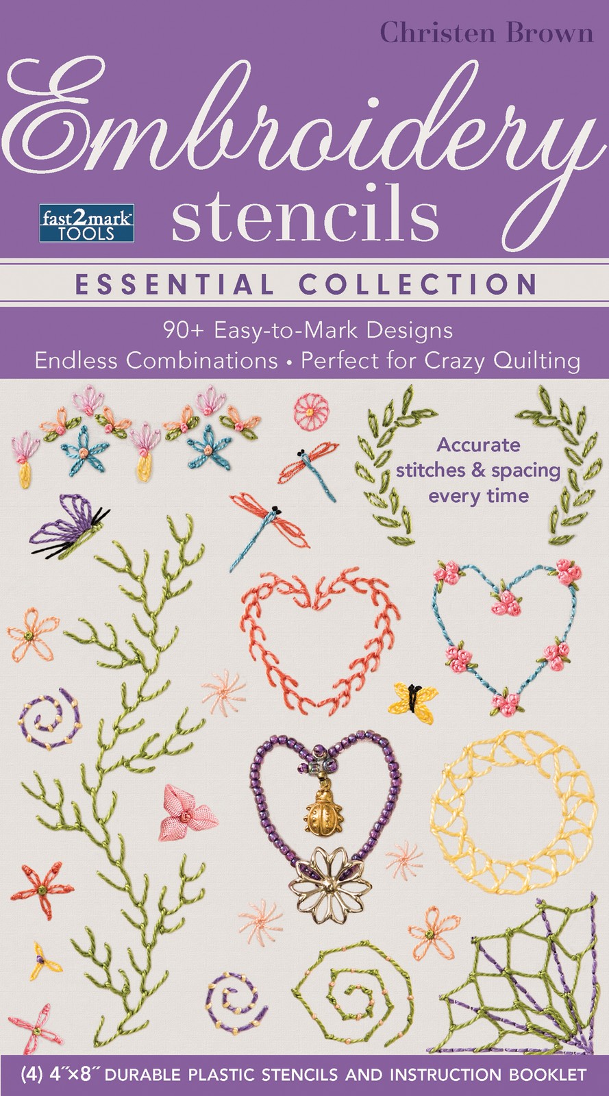 fast2mark Embroidery Stencils by Christen Brown - 9781617453175