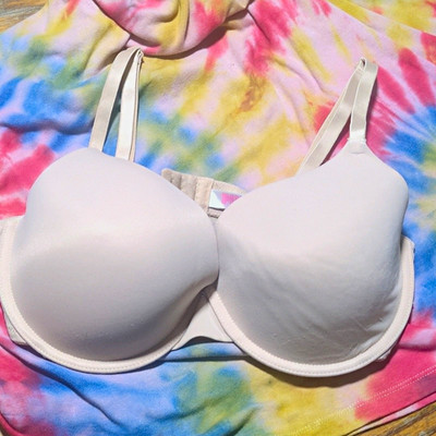 Victoria's Secret PINK Wear Everywhere 36D T-Shirt Bra Lined Underwire Beige