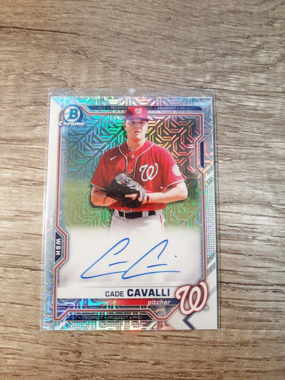 2021 Bowman - Mega Box Chrome Mojo Autographs Cade Cavalli #BMA-CC (AU, RC)