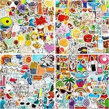 200PCS Cute Stickers for Water Bottles, Waterproof Vinyl Aesthetic Vsco Stickers