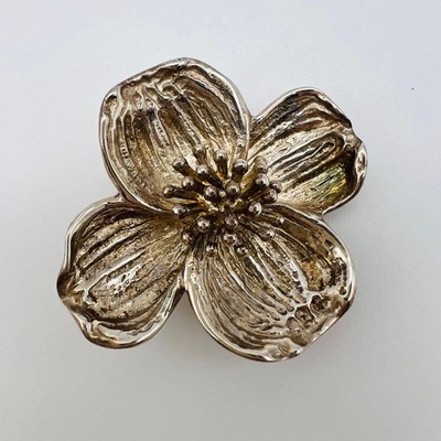 Tiffany & Co. Silver Flower Brooch Vintage Dogwood 925 Jewelry
