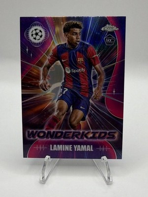 2023-24 Topps Chrome UEFA Club Competitions Wonderkids Lamine Yamal #WK-3 (RC)