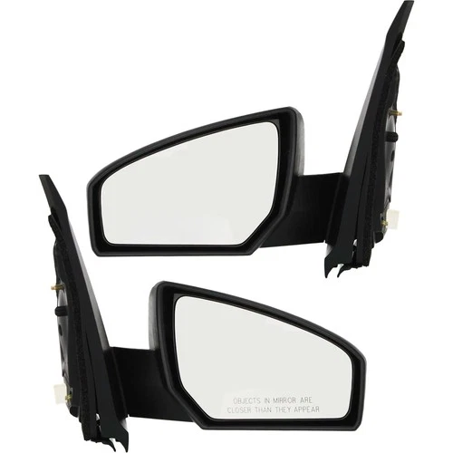 Black Power Side View Door Mirrors Left/Right Pair Set for 07-12 Nissan Sentra