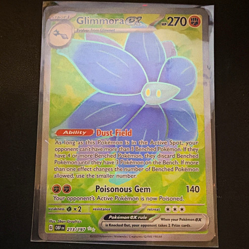 Pokemon TCG Glimmora ex 123/197 SV03 Obsidian Flames Double Rare Holo 270HP EN