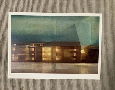 1 Kunst Postkarte, Lyonel Feininger, Nächtliche Straße, Graphisch, Bauhaus, neu