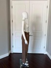 BRUNELLO CUCINELLI BROWN PAPER BAG COTTON TAPERED PANTS WITH BELT SIZE 4 — photo 8