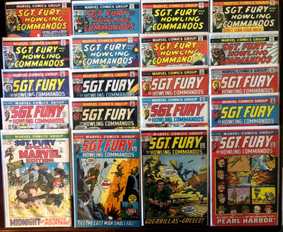 20X Vintage 1972-75 SGT FURY AND HIS HOWLING COMMANDOS! 1963-1981 Marvel series!