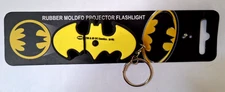 Batman Rubber Molded Projector Flashlight Keychain, Send for Batman NEW