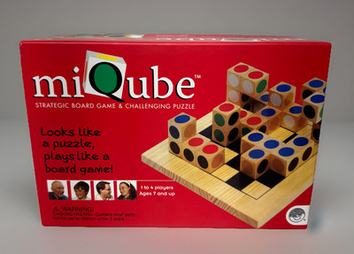 MiQube 3D Spatial Wooden Strategy Logic Board Game Puzzle by Mindware 7 And Up