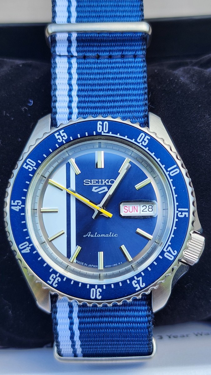 Seiko 5 Sports Blue/White Men's Watch - SRPK69 for sale online | eBay