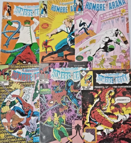 EL ASOMBROSO HOMBRE ARANA LOT OF 6 NOVEDADES MEXICO AMAZING SM WEB OF SPIDER-MAN