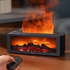 Essential Oil Diffuser Fireplace Flame Aromat...