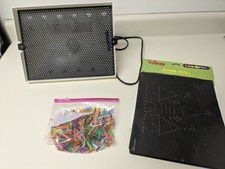 Vintage Lite Brite With Pegs And Sheets. Tested  Works 