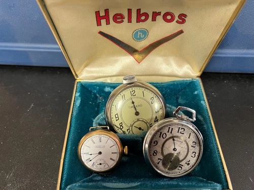 Lot of 3 Antique Pocket Watches (2 Waltham one Time King)