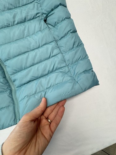 The North Face Vest Mens Small Teal Aconcagua Goose Down Puffer 550 Full Zip - Picture 5 of 9