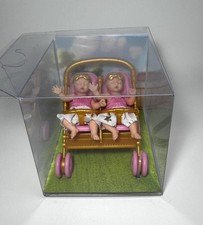 Zuru My Mini Baby Series 2 Blonde Twins Golden Double Stroller Display Box New