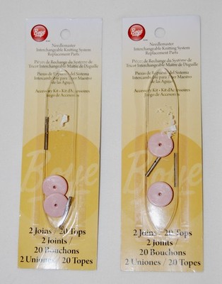 2X Boye Needlemaster Interchangeable Knitting System Replacement Joints Tops