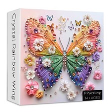 Rainbow Butterfly Puzzles for Adults 23.85 inches by inches, Multicolor