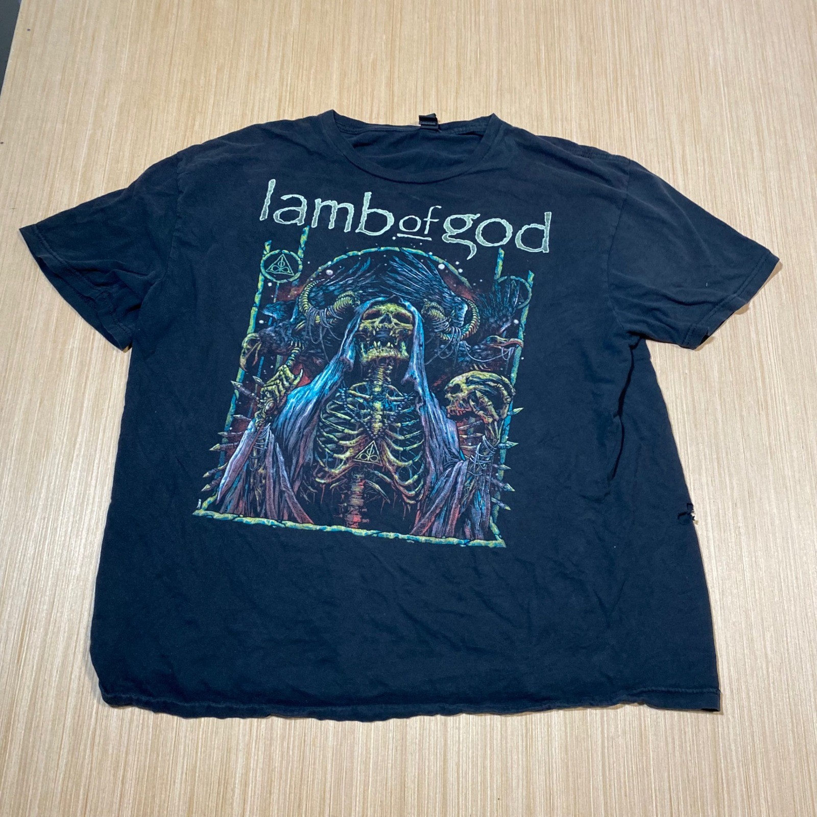 Lamb of God 2023 Tour Graphic T-Shirt Mens XL Black Skeleton Band Tee MMXXIII